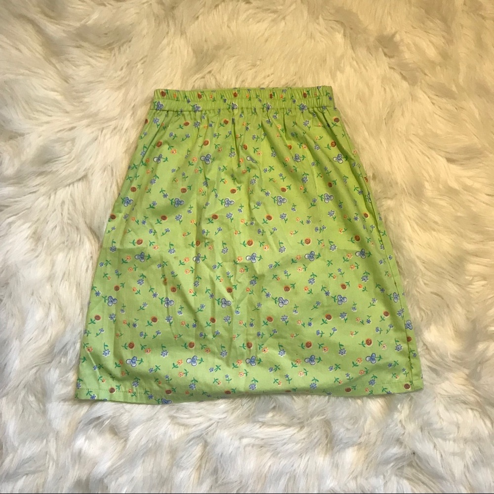 Green Straight Skirt